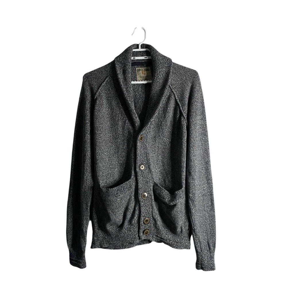 Garcia Jeans Men's Gray 100% Cotton Button Down Knit Cardigan